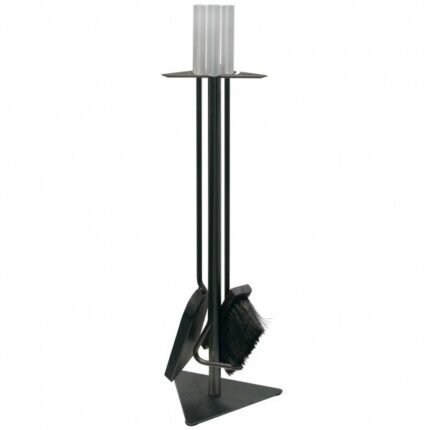 Kaminbesteck 3 tlg. schwarz 60cm