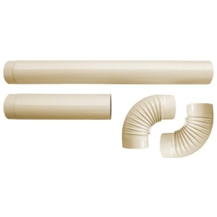 Ofenrohr Set, cremefarben emailliert