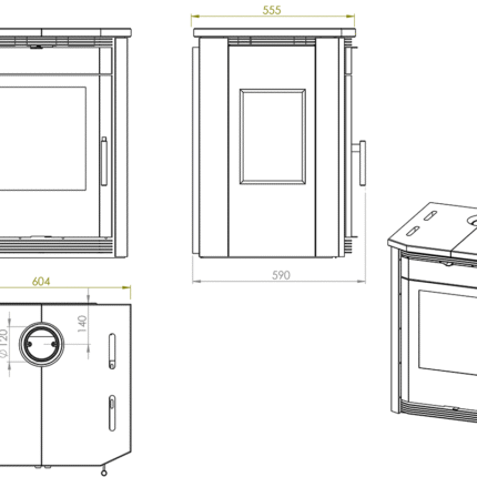 Panorama Design Kaminofen Kristian 8 kW