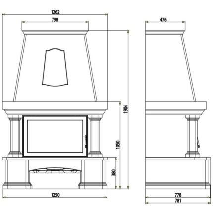 Haas+Sohn Genf III Kaminbausatz Ruivina
