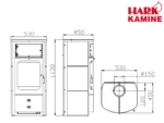 Hark Dauerbrand-Kaminofen Opera-B mit Automatik Naturstein 7 kW EEK: A+