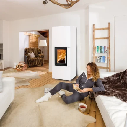 Haas+Sohn Dachstein Kaminofen Wärmespeicherbeton Weiß 7 kW