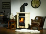 Wamsler Montafon Kaminofen Keramik Creme 7 kW