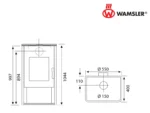 Wamsler KF 101- OF – W Kaminofen Stahl Grau 8 kW