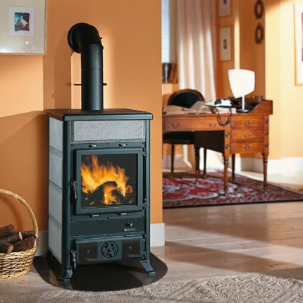 La Nordica Rosella Kaminofen Naturstein Grau 8,8 kW