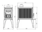 Plamen Gusskaminofen Trenk Mit Herdplatte und 8,9 kW