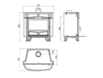 Plamen Gusskaminofen Glas Franklin und 11 kW