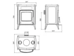 Plamen Gusskaminofen Amity 3 mit Herdplatte und 8 kW
